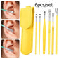 Pack of 6 Ear Pick Kit – Portable Ear Wax Remover with Storage Bag